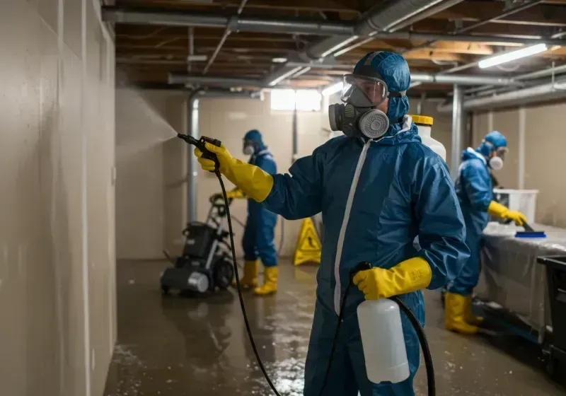 Basement Sanitization and Antimicrobial Treatment process in Beach City, TX